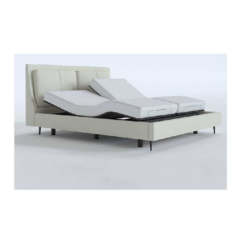 Home Furniture - Bedroom Furniture Comfortable Modern Adjustable Bed Frame - Four Motors with Head Tilt & Lumbar Function